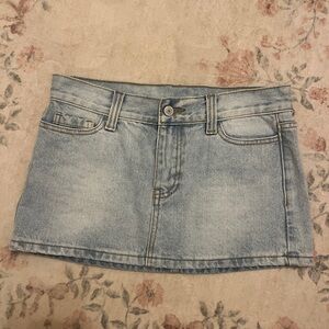 John Galt Denim Mini Skirt